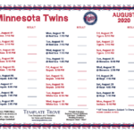 Printable 2020 Minnesota Twins Schedule
