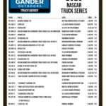 Printable 2020 NASCAR Truck Series Schedule