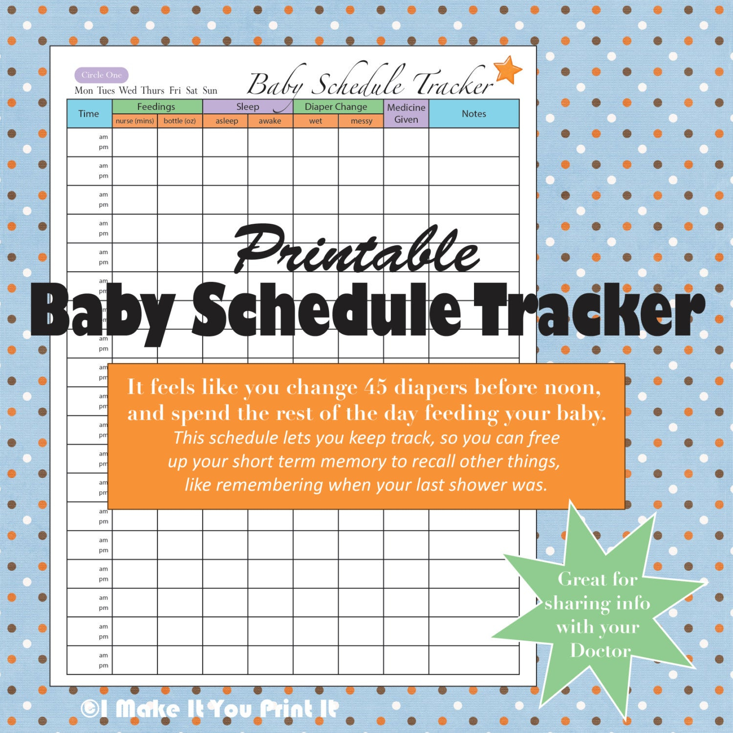 Printable Baby Schedule Tracker And Twins Schedule Tracker