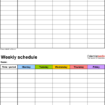 Printable Blank Weekly Employee Schedule Calendar