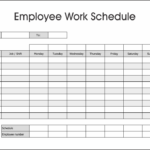 Printable Employee Work Schedule Template In 2020