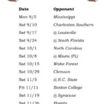 Printable Florida State Seminoles Football Schedule 2016
