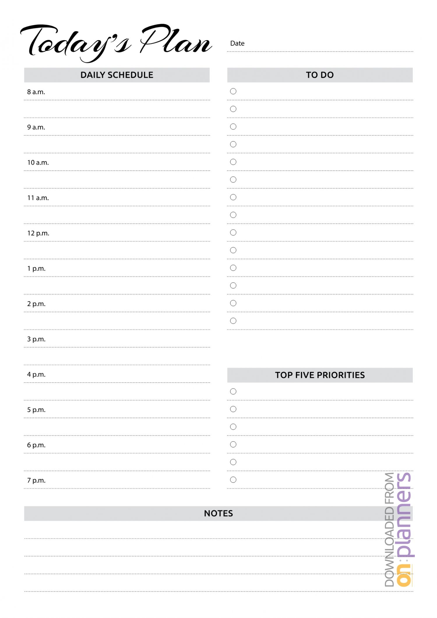 Printable Half Hour Day Planner In 2020 Daily Planner 