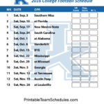 Printable Kentucky Wildcats Football Schedule 2016