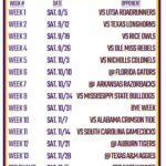 Printable LSU Football Schedule 2020