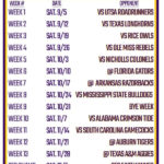 Printable LSU Football Schedule 2020