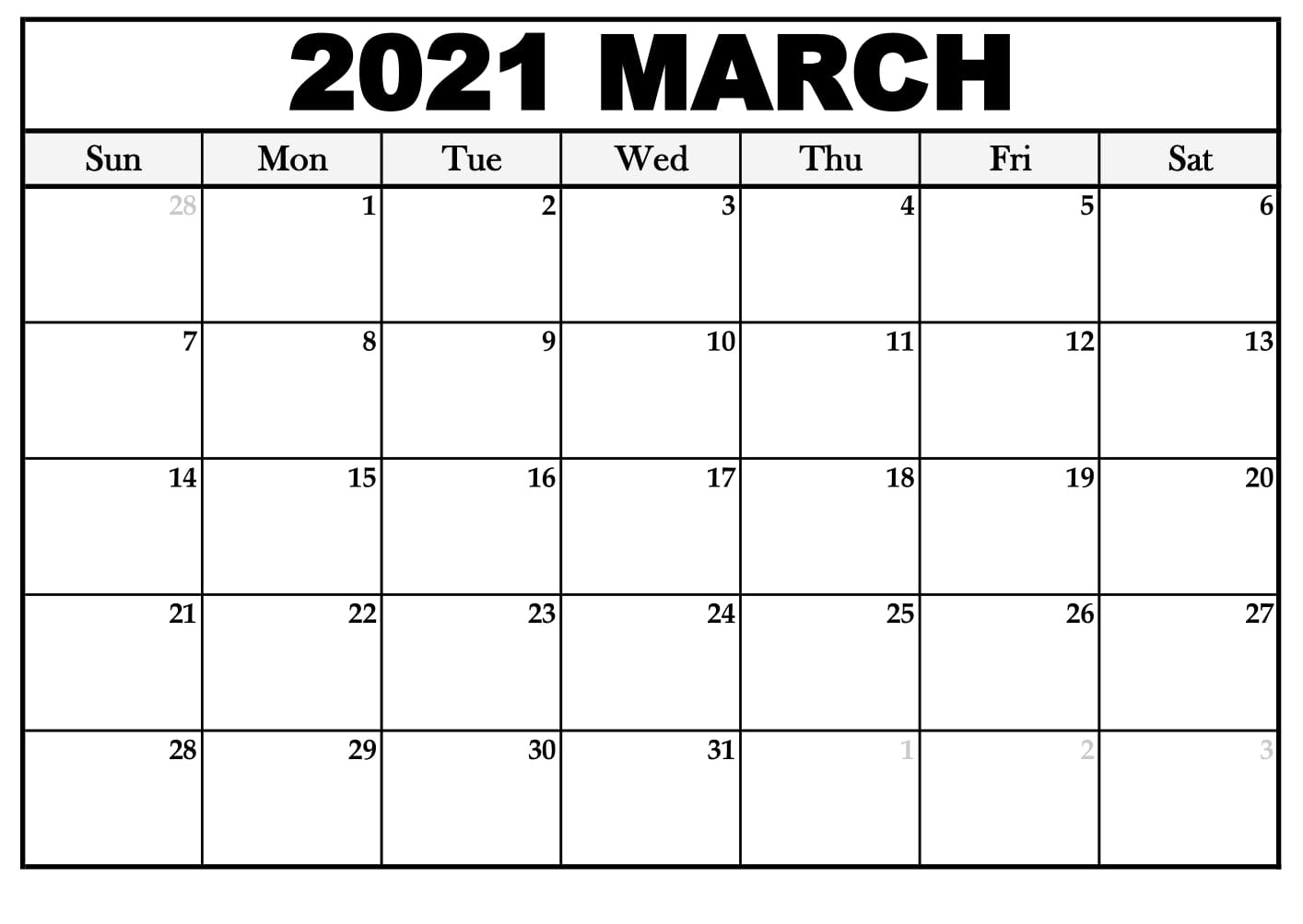 Printable March 2025 Calendar PDF Thecalendarpedia