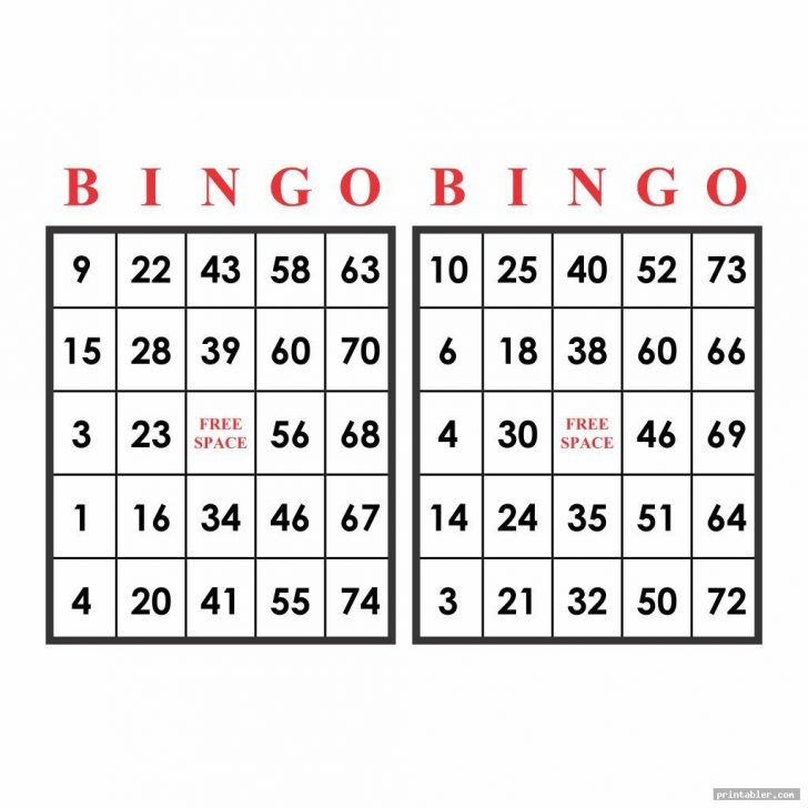 Printable Number Bingo Cards Printable Bingo Cards Part 3