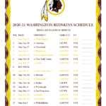 Printable Redskins 2021 Schedule PrintableSchedule