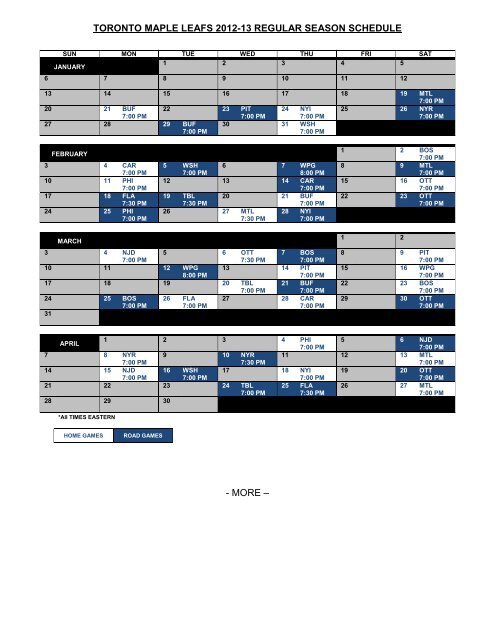 Toronto Maple Leafs Printable Schedule 2021 202221 - FreePrintableTM.com | FreePrintableTM.com