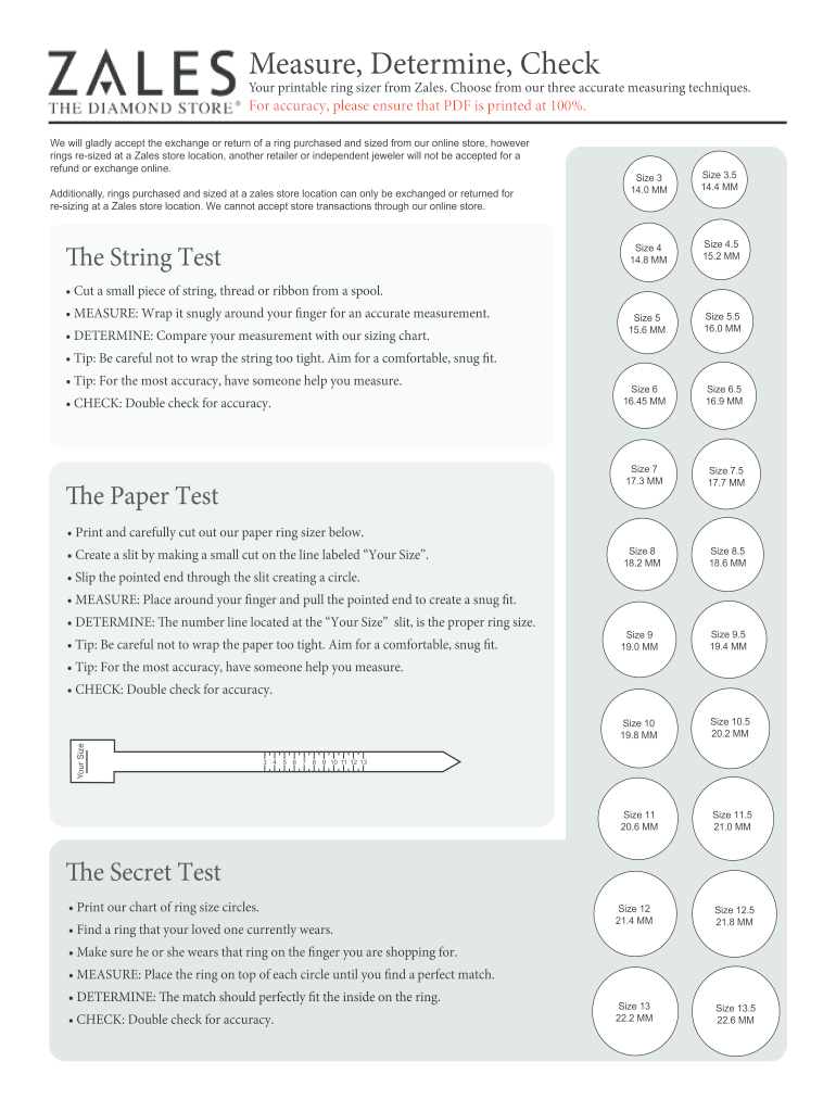 Printable Ring Size Chart Fill Online Printable 