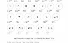 Printable Ring Sizer Mens That Are Gratifying Perkins