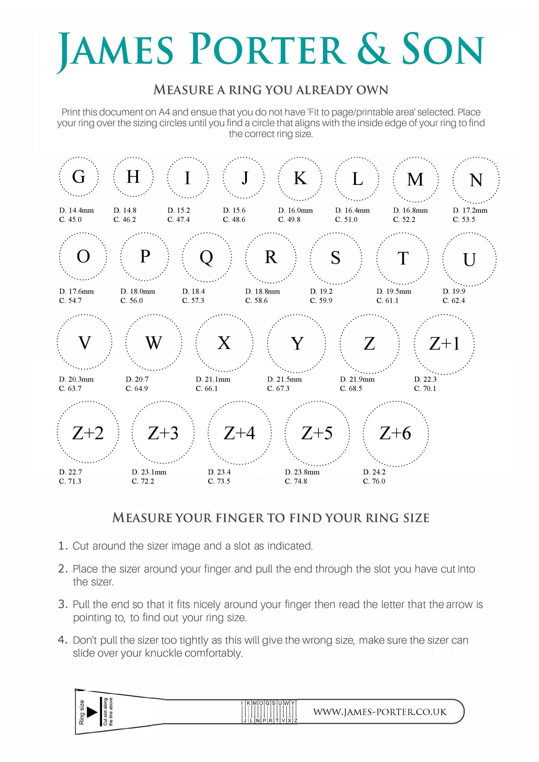 Printable Ring Sizer Mens That Are Gratifying Perkins 