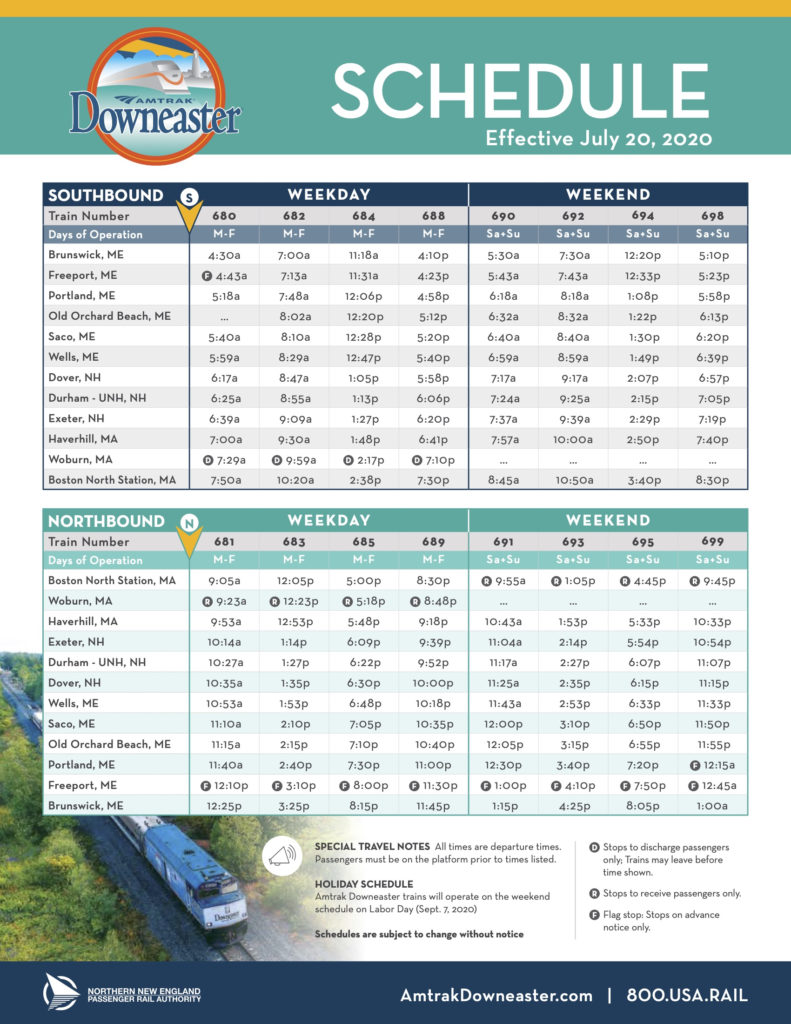 Printable Amtrak Schedule