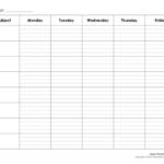 Printable Weekly Schedule Template Free Blank PDF