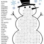 Printable Winter Word Search Christmas Worksheets