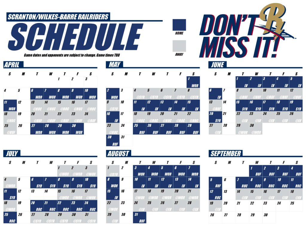 RailRiders Announce 2025 Schedule Scranton Chamber Of 