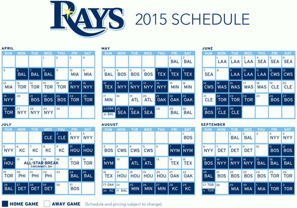Mlb Printable Rays 2024 Baseball Schedule Sammy Coraline
