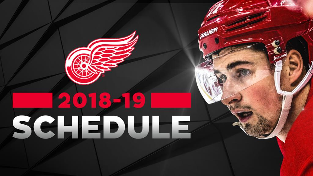 Red Wings Reveal 2018 19 Regular Season Schedule NHL