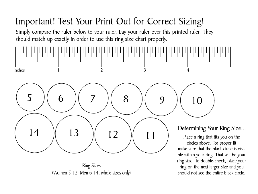 Ring Size Chart