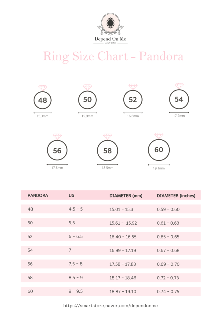 Ring Size Chart Pandora | FreePrintableTM.com