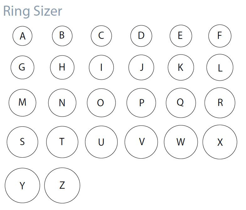 Ring Size Chart Rings Jewellery The Warehouse Ring 