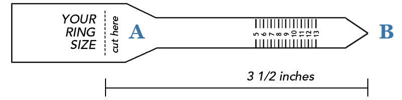 Printable Ring Sizer Strip