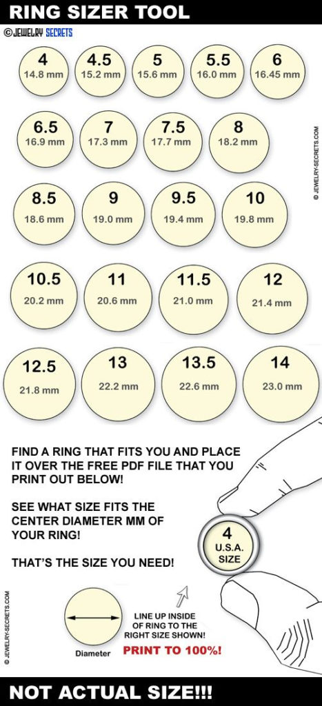 Ring Sizing Chart This Is My Favorite And The BEST Way To