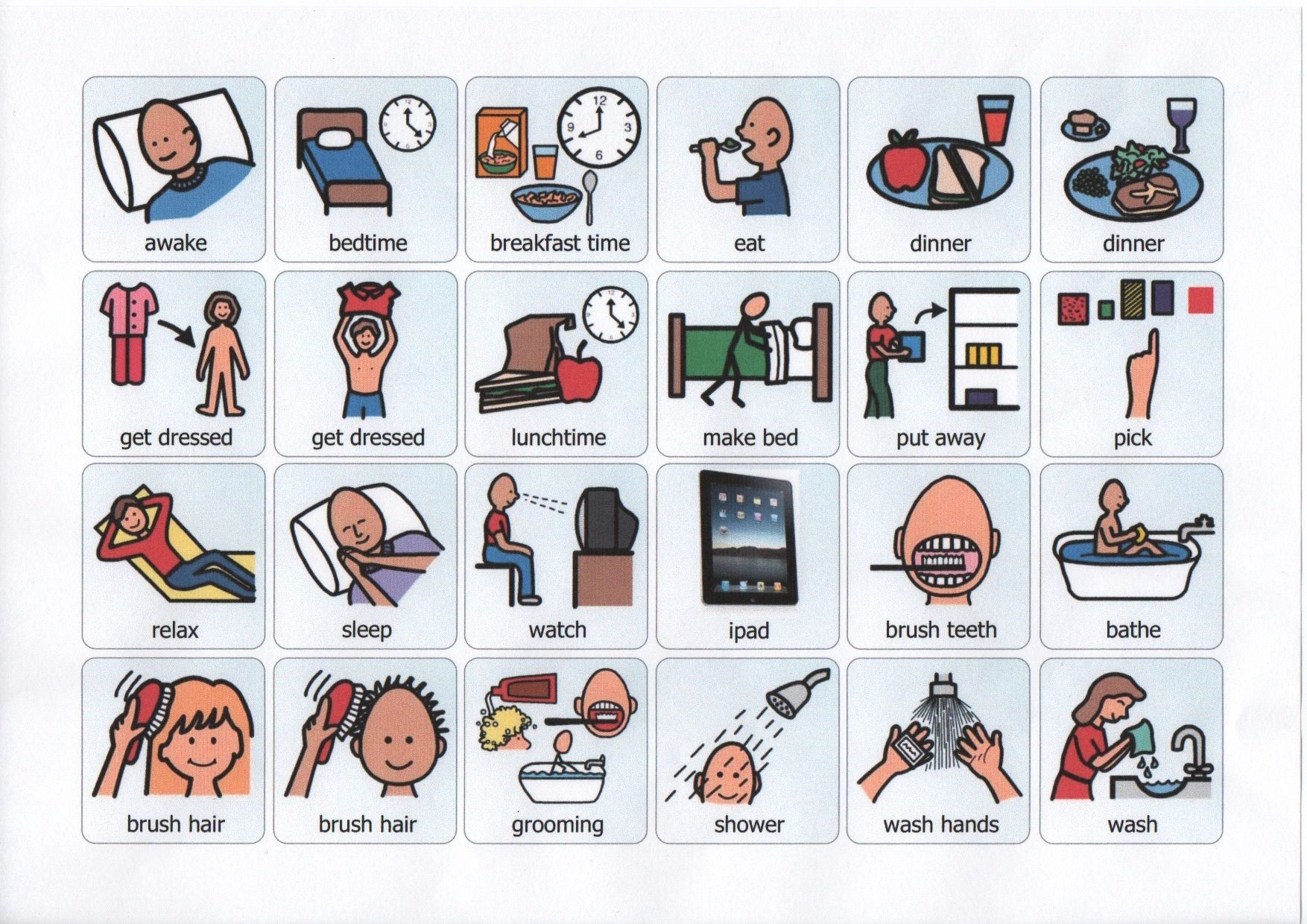 Routine Autism Visuals Pecs Communication Picture Schedule