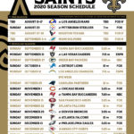 Saints 2020 Games Include 4 Prime Time Match Ups See The