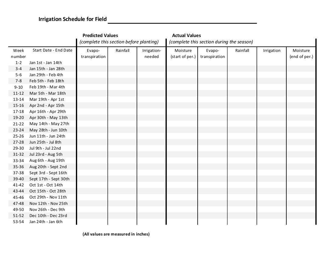 Schedule Of Values Template Printable Receipt Template