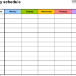 Schedule With Time Slots Printable Printable Calendar
