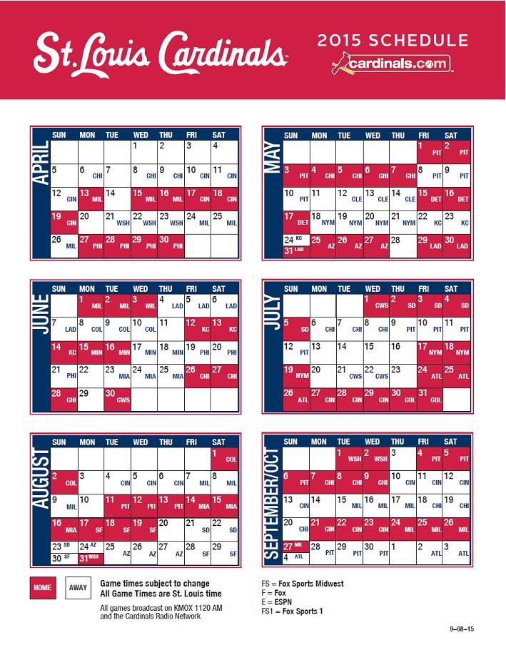 Mlb Printable Schedule