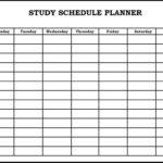 Study Plan Template For Student2 Weekly Schedule Template