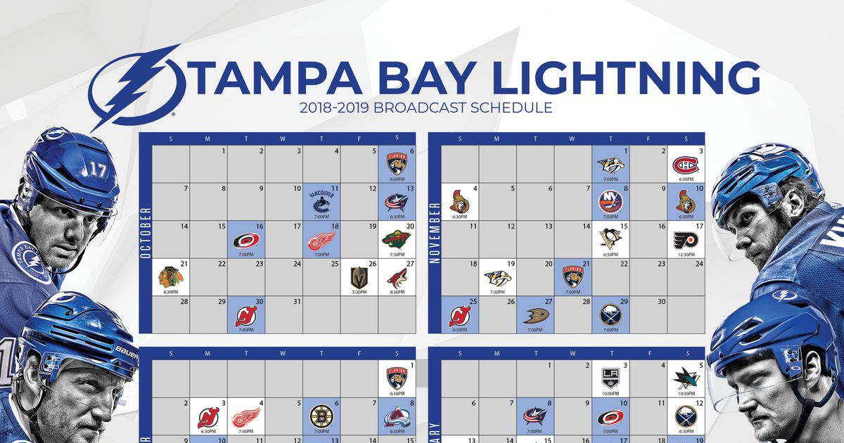 Printable Tampa Bay Lightning Schedule Printable Templates