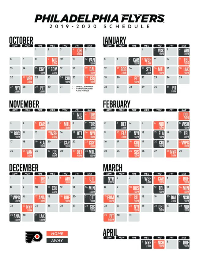 Flyers Schedule 2021 19 Printable