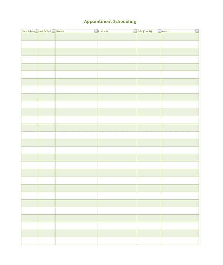 The Glamorous 45 Printable Appointment Schedule Templates 