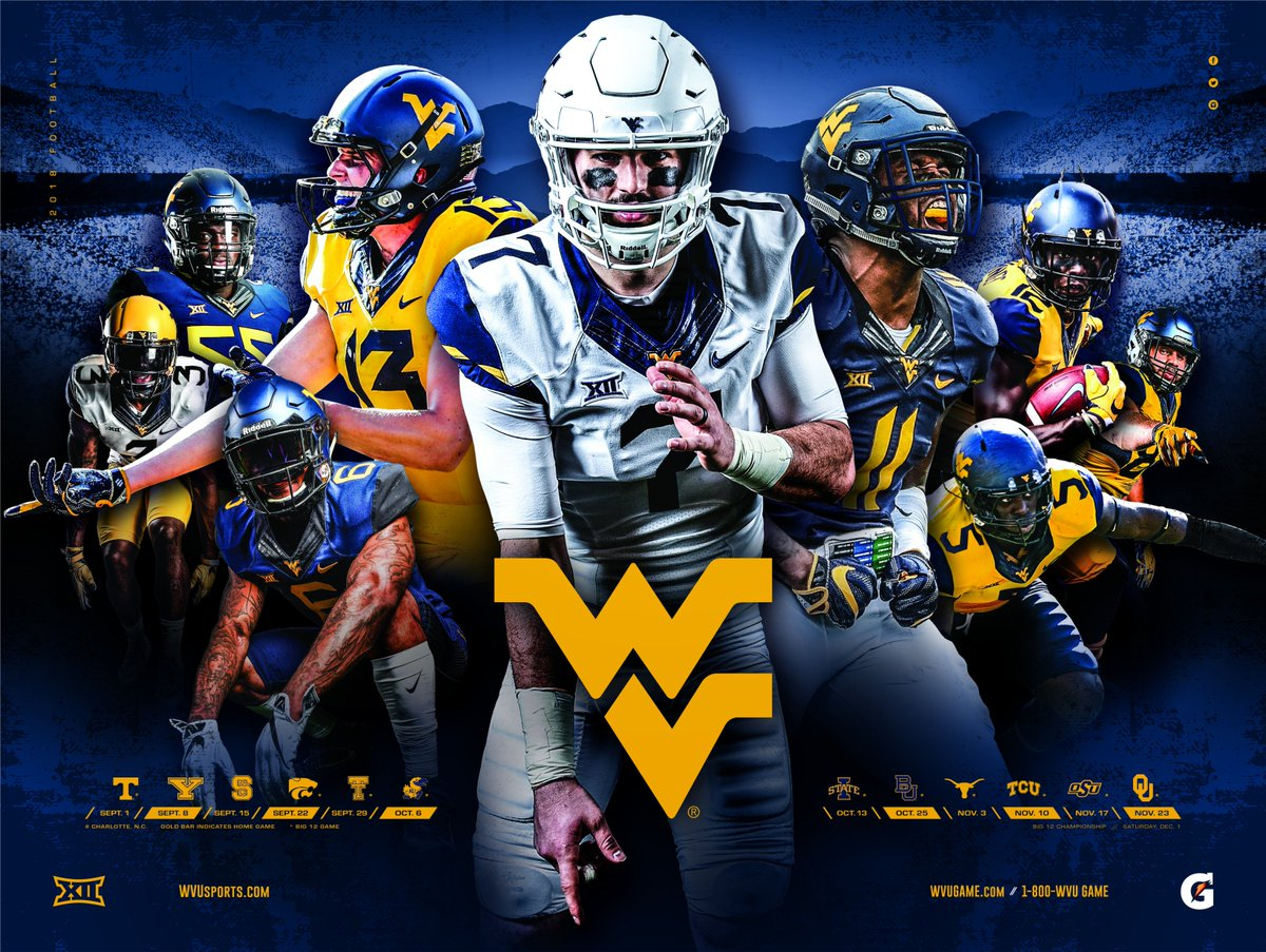 Topic Nine Football Players On 2018 Schedule Poster WVU 