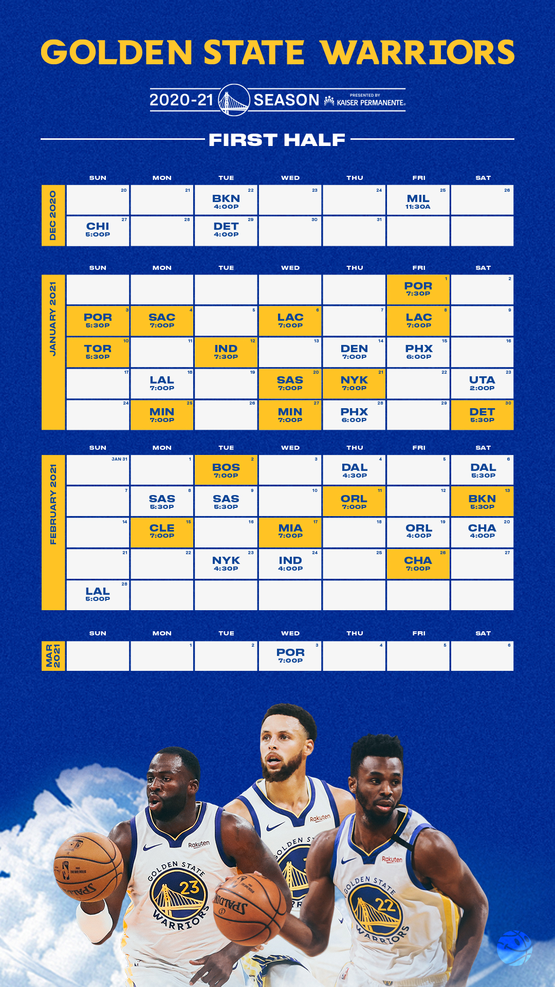 Warriors Printable Schedule 202223 Printable World Holiday