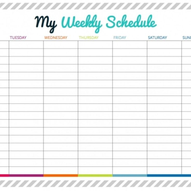 Weekly Calendars With Time Slots Printable Weekly Calendar 