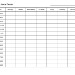 Weekly Hourly Planner Templates At Allbusinesstemplates