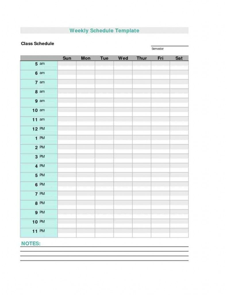 Weekly Planner Printable 5 Am Start Template Calendar Design
