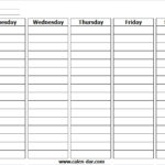 Weekly Schedule Maker Template Weekly Planner Blank
