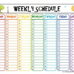 Weekly Schedule Printable Task List Templates