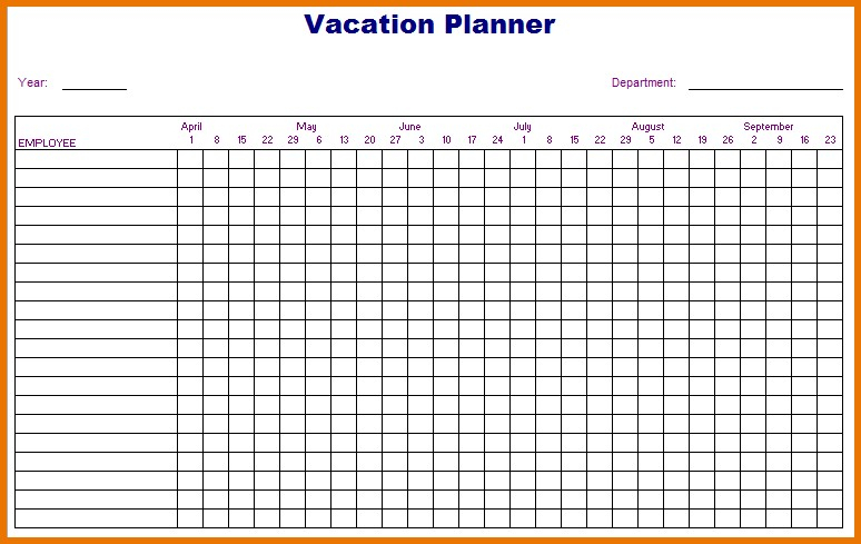 Yearly Vacation Schedule Template The 4 Secrets That You 