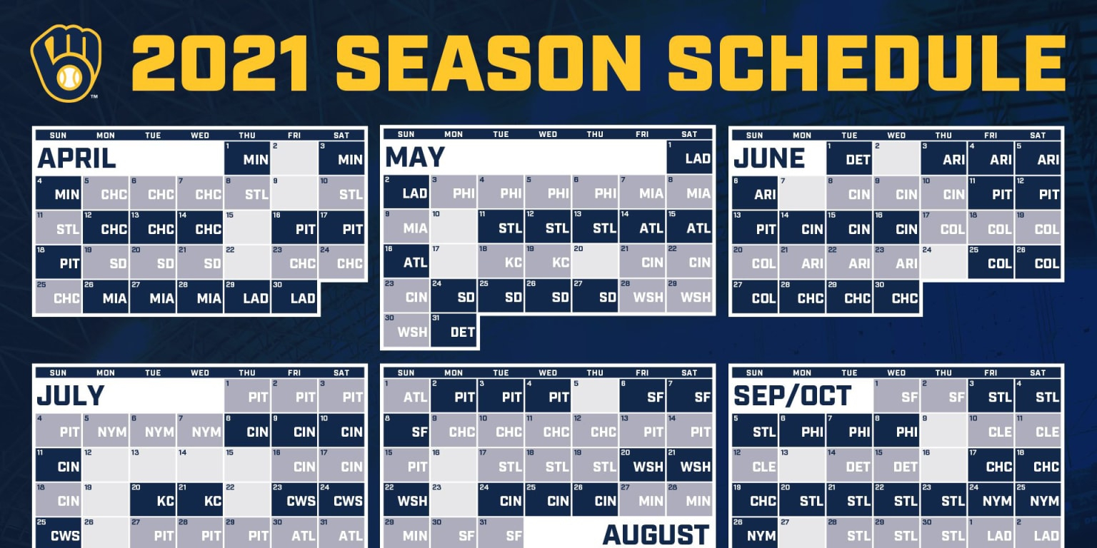 Brewers Announce 2025 Regular Season Schedule MLB