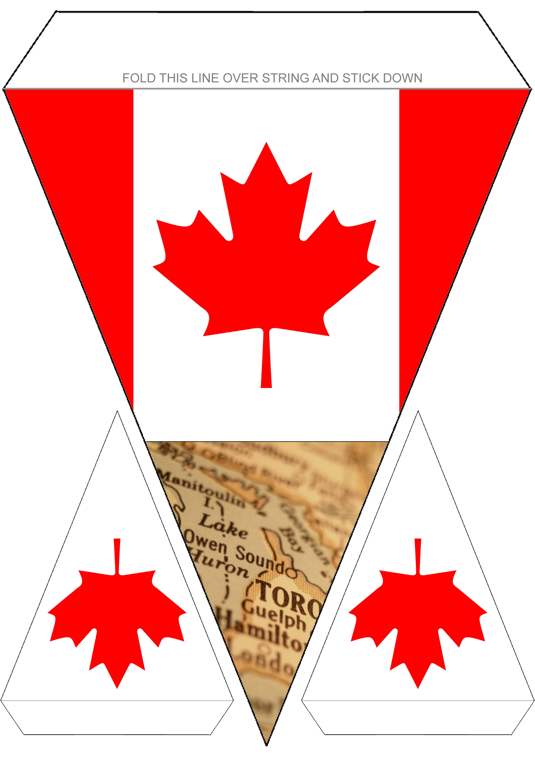 Canadian Flag Bunting Rooftop Post Printables