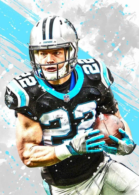 Christian McCaffrey Carolina Panthers Poster Print Sports 