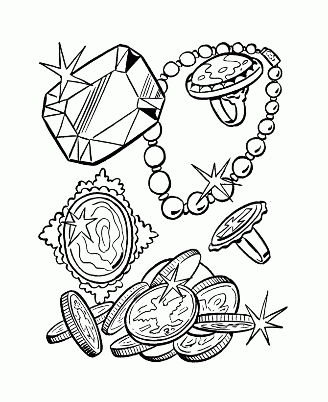Coloring Pages Treasure Chest Coloring Home
