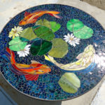 CUSTOM KOI Stained Glass Mosaic Table Top Or By